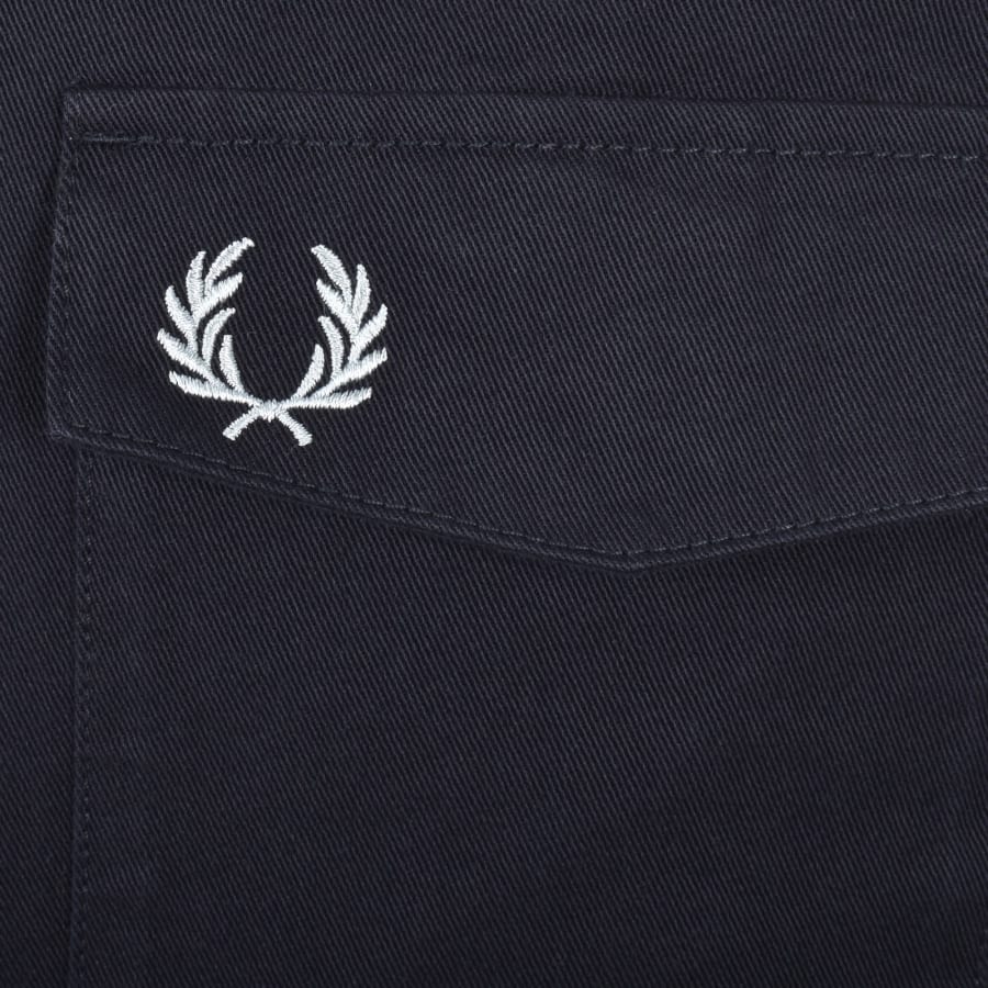 Image number 3 for Fred Perry Zip Overshirt Navy
