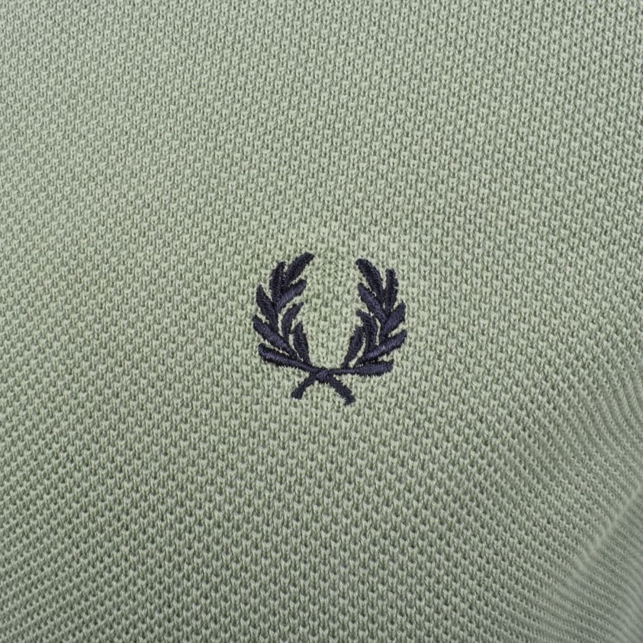 Image number 3 for Fred Perry Knit Polo T Shirt Bayleaf Green