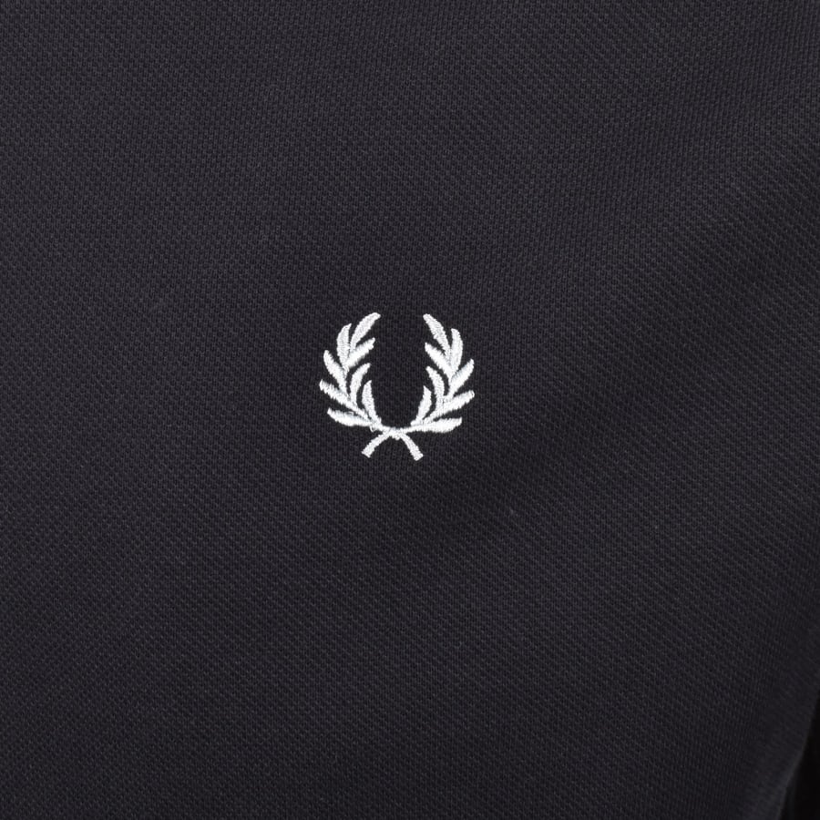 Image number 3 for Fred Perry Zip Through Collared Sweatshirt Navy