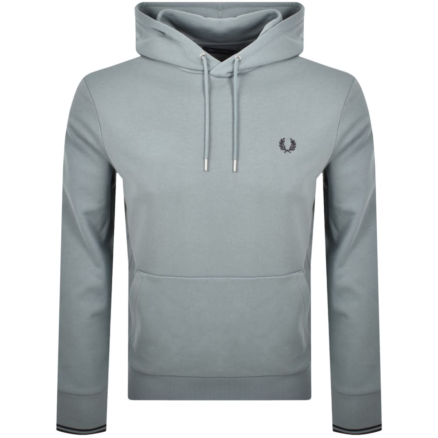 Image number 1 for Fred Perry Tipped Hoodie Stockport Blue