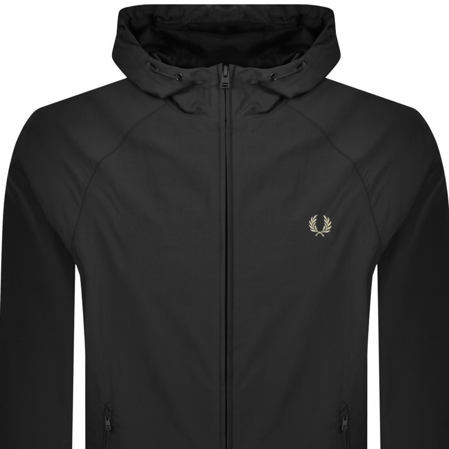 Image number 2 for Fred Perry Hooded Shell Jacket Black