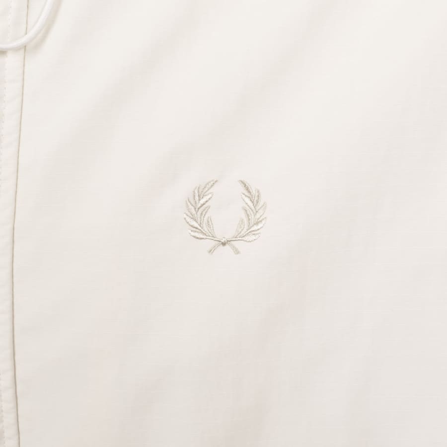 Image number 3 for Fred Perry Cropped Ripstop Parka Jacket Ecru