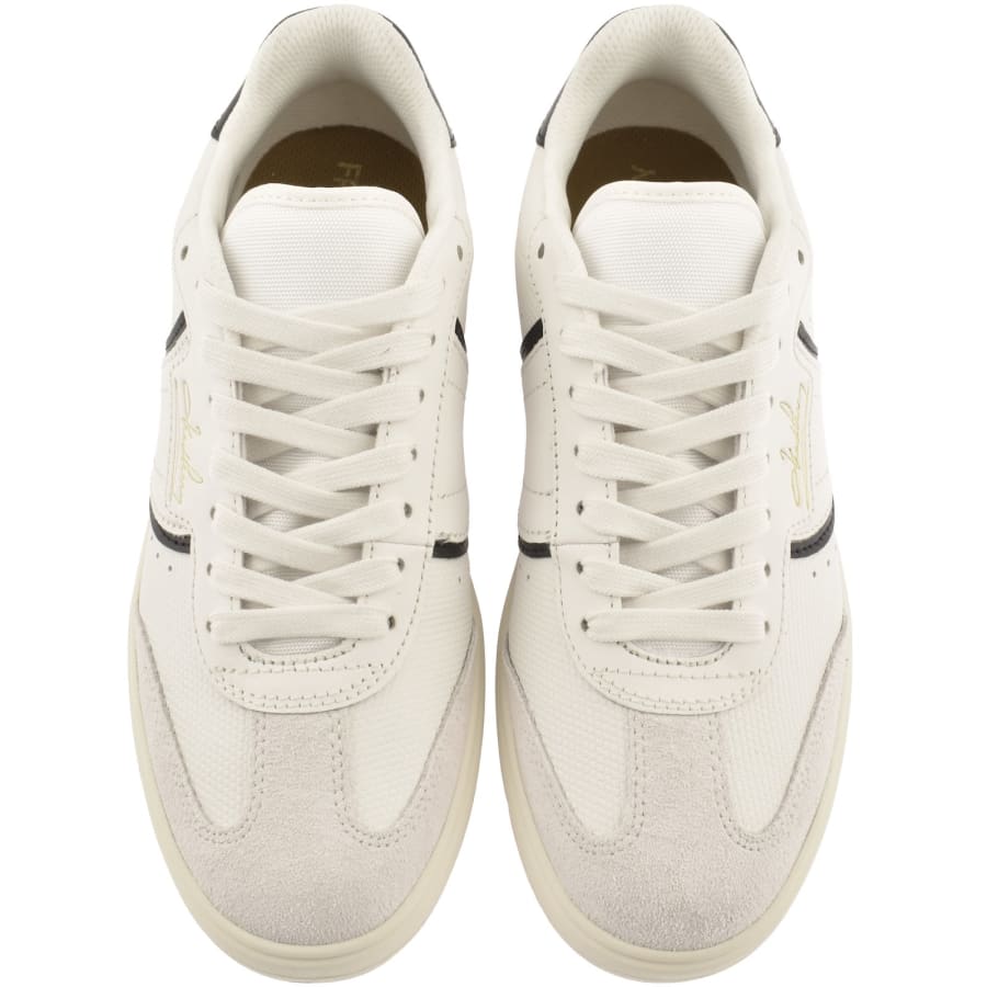 Image number 3 for Fred Perry B4 Leather Trainers Snow White