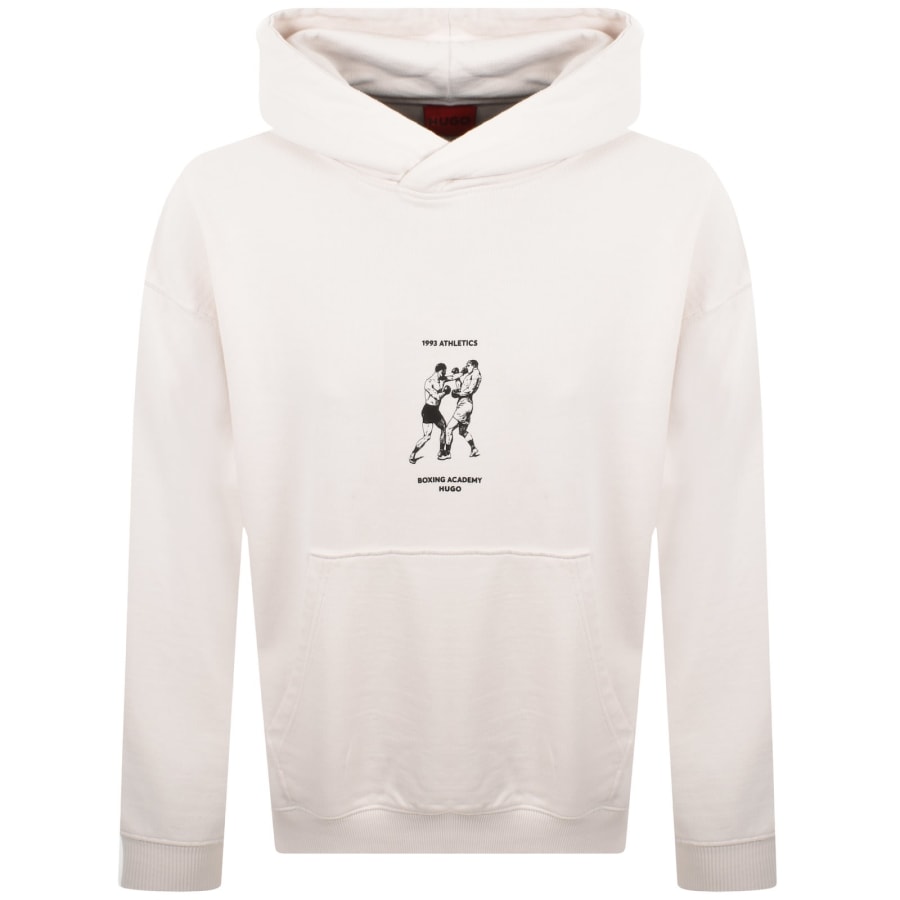 Image number 2 for HUGO Duwrestie Hoodie Cream