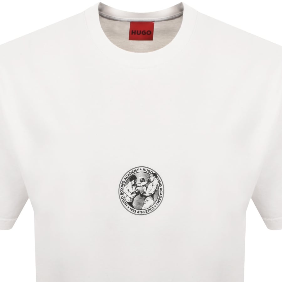 Image number 3 for HUGO Dwresto Crew Neck T Shirt Off White