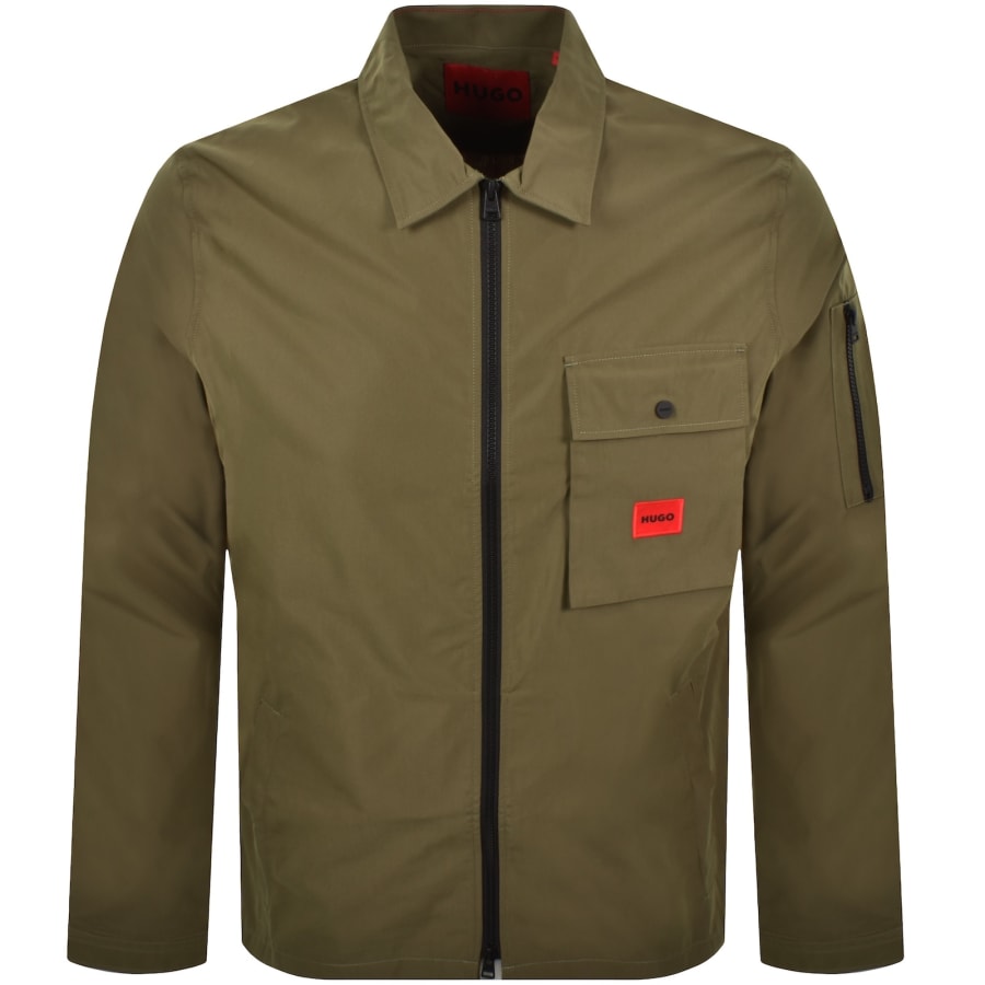 Image number 1 for HUGO Emmond Overshirt Green