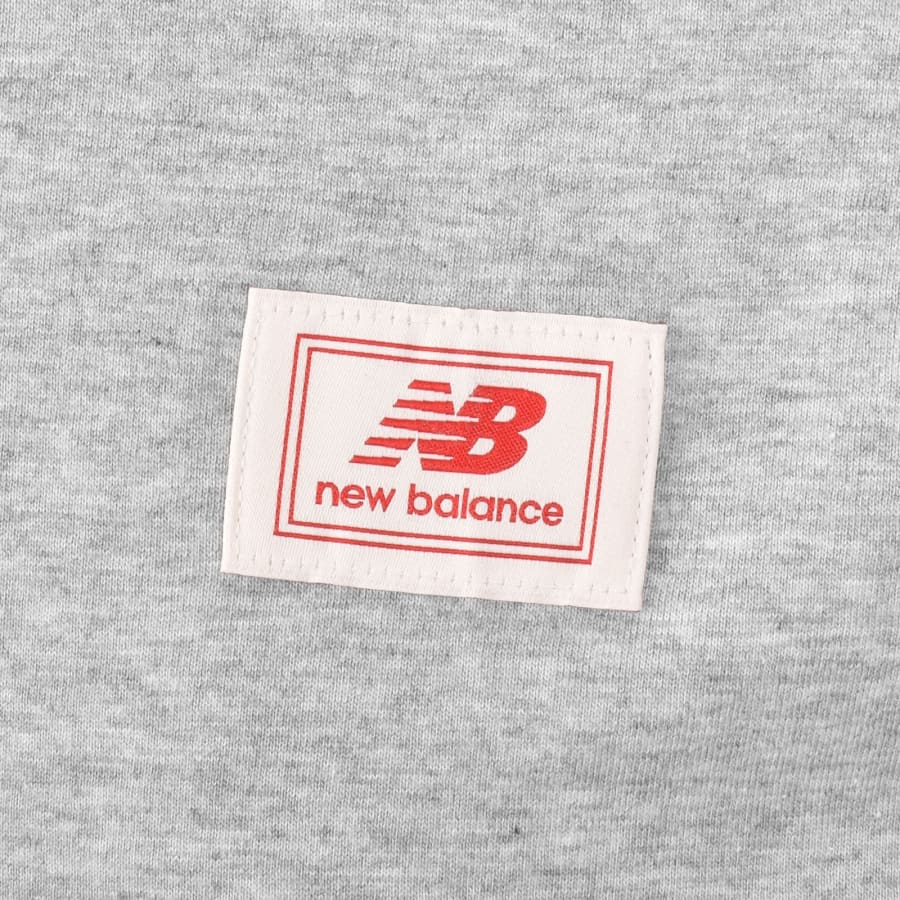 Image number 3 for New Balance Woven Patch T Shirt Grey