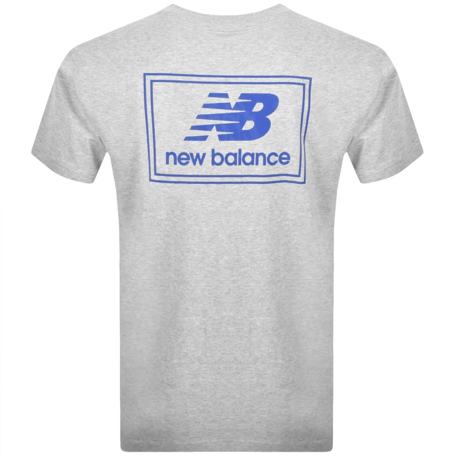 Image number 5 for New Balance Woven Patch T Shirt Grey