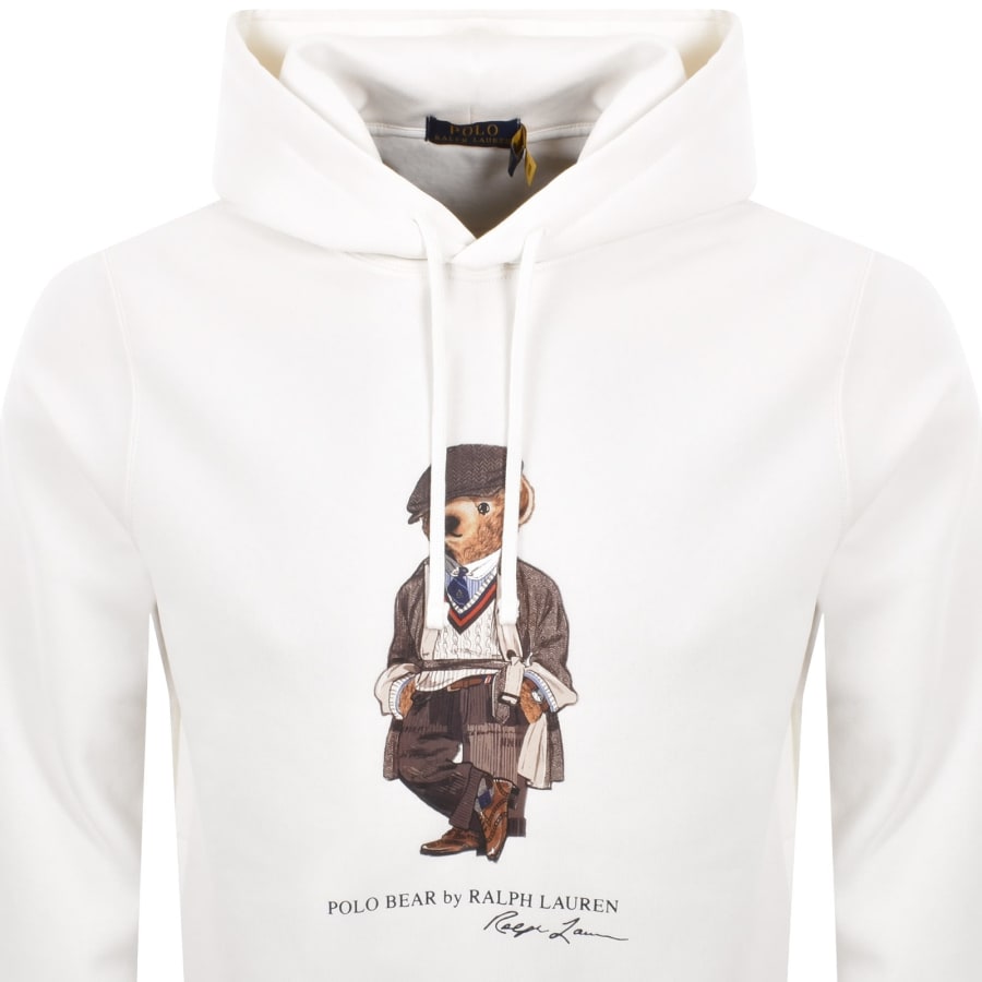 Image number 2 for Ralph Lauren Heritage Bear Hoodie White