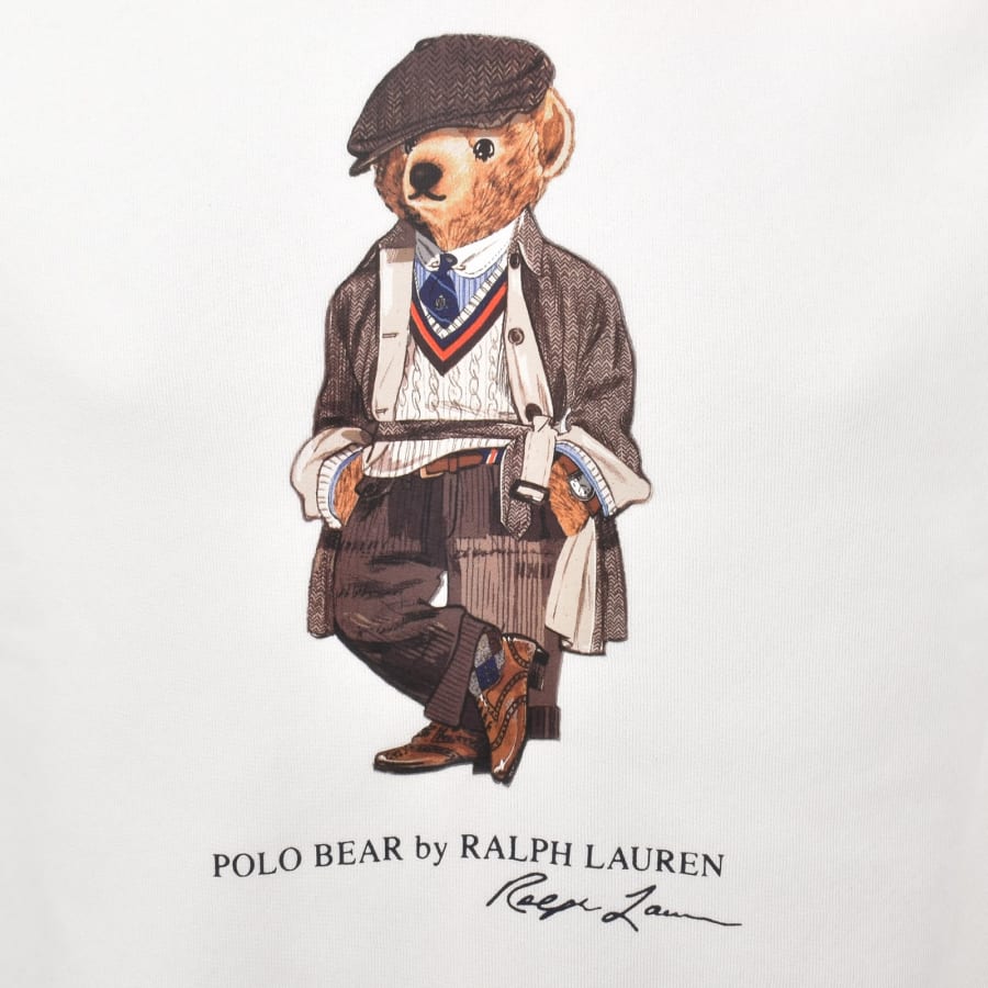 Image number 3 for Ralph Lauren Heritage Bear Hoodie White