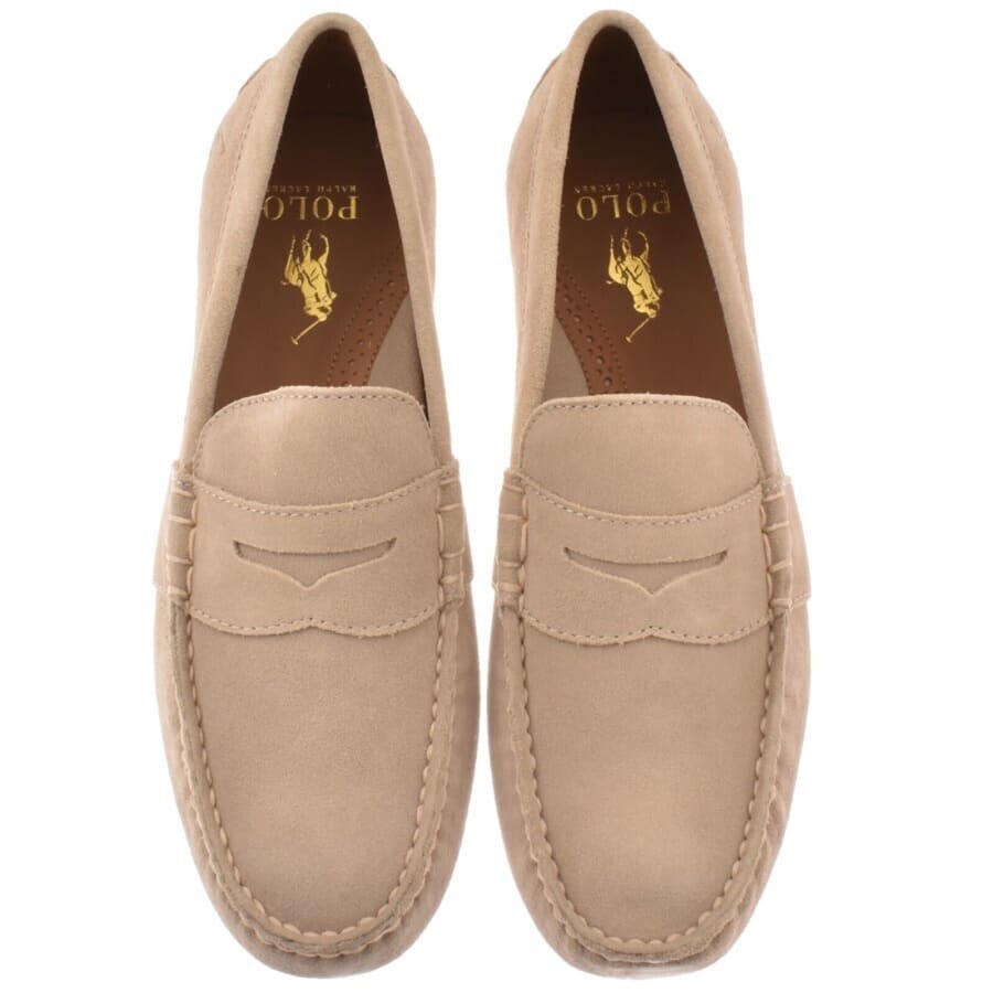 Image number 3 for Ralph Lauren Reynold Driver Shoes Beige