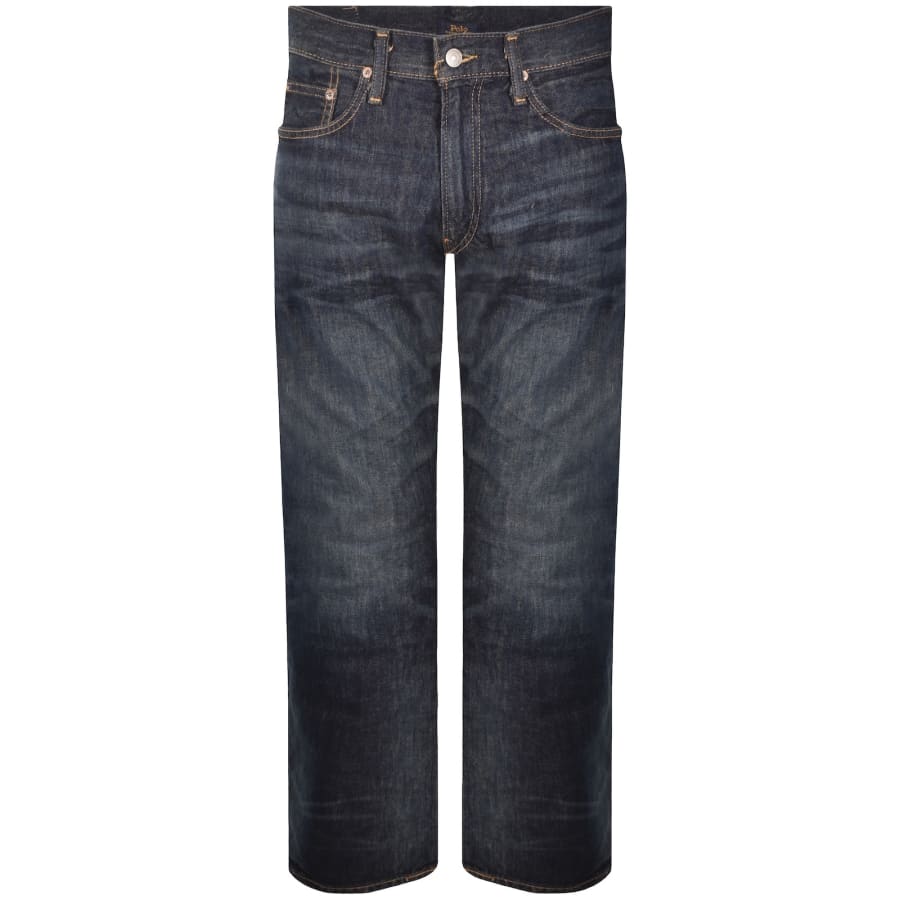 Image number 2 for Ralph Lauren Hampton Straight Fit Mid Wash Jeans
