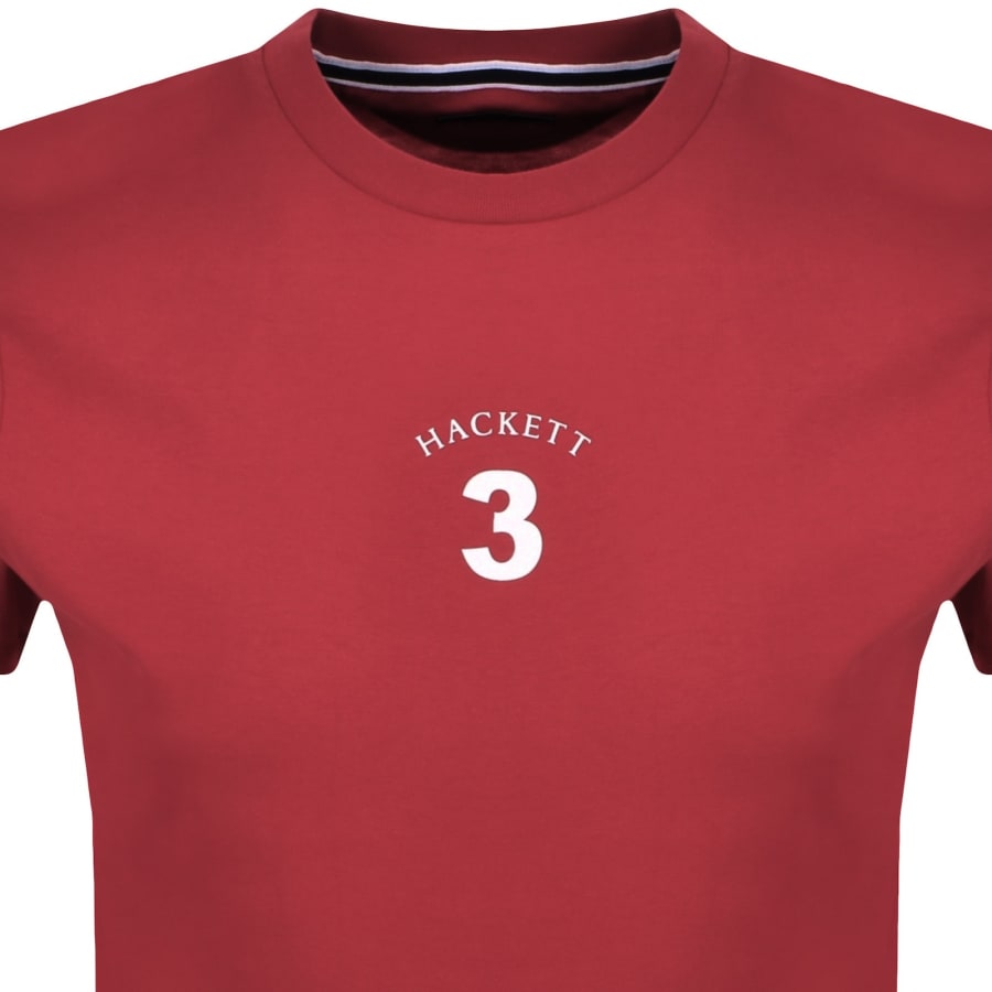 Image number 2 for Hackett Heritage Number T Shirt Chilli Red
