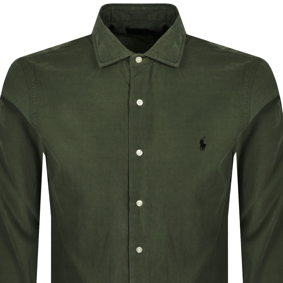 Image number 2 for Ralph Lauren Corduroy Shirt Olive Green