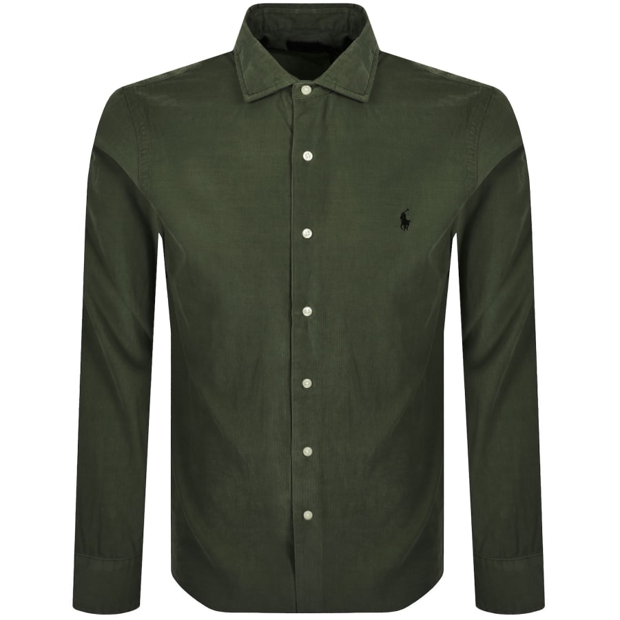 Image number 1 for Ralph Lauren Corduroy Shirt Olive Green