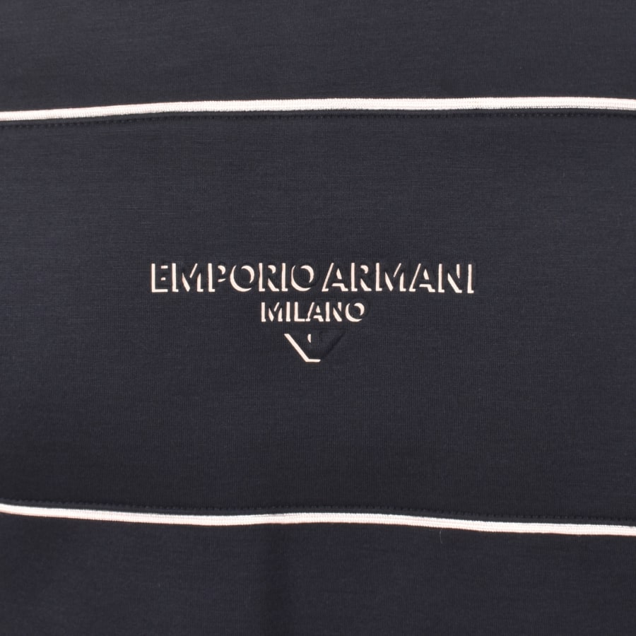 Image number 3 for Emporio Armani Logo Hoodie Navy