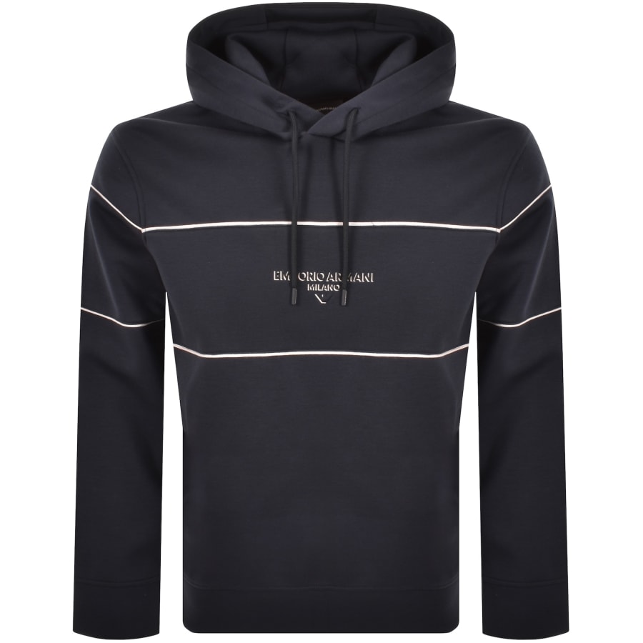 Image number 1 for Emporio Armani Logo Hoodie Navy