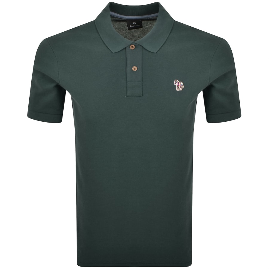 Image number 1 for Paul Smith Zebra Logo Badge Polo T Shirt Green
