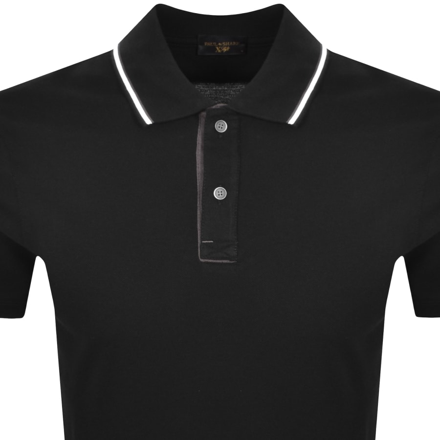 Image number 2 for Paul And Shark Pique Polo T Shirt Black
