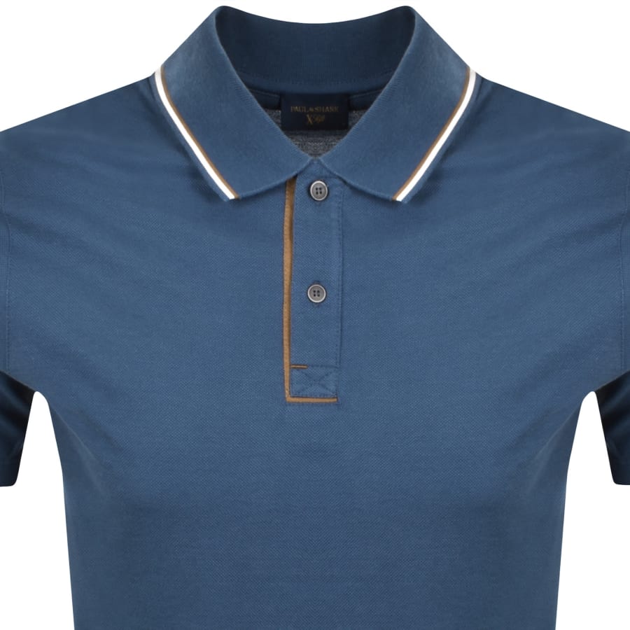 Image number 2 for Paul And Shark Pique Polo T Shirt Blue