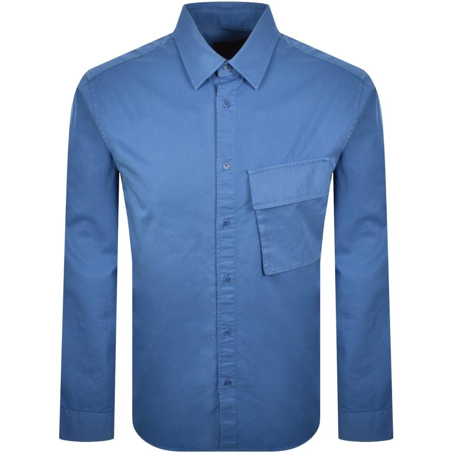 Image number 2 for Belstaff Scale Long Sleeved Shirt Blue
