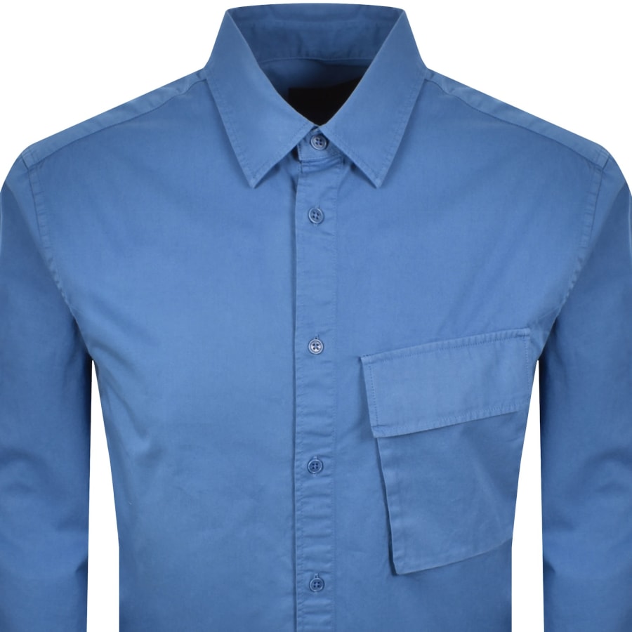 Image number 3 for Belstaff Scale Long Sleeved Shirt Blue