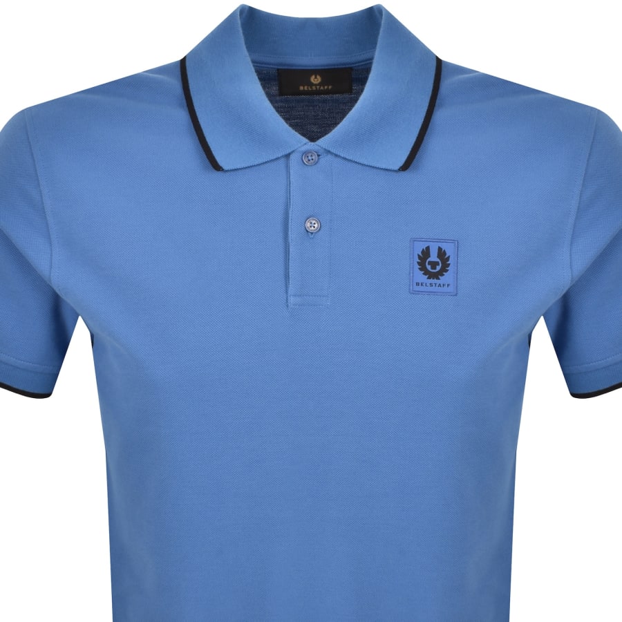 Image number 2 for Belstaff Tipped Polo T Shirt Marine Blue