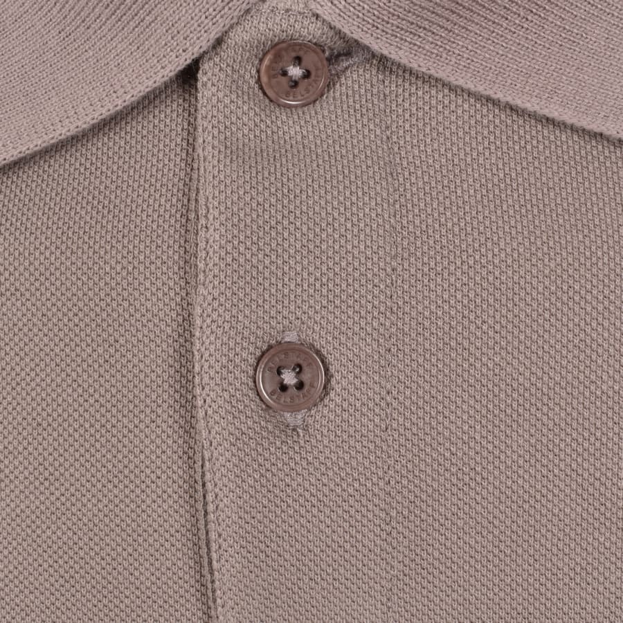 Image number 4 for Belstaff Tipped Polo T Shirt Asphalt Brown
