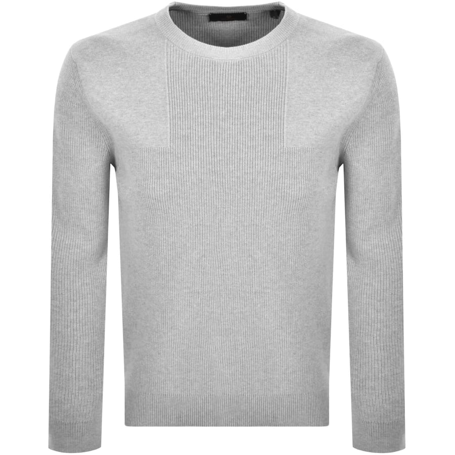 Image number 2 for Belstaff Commander Knit Jumper Grey
