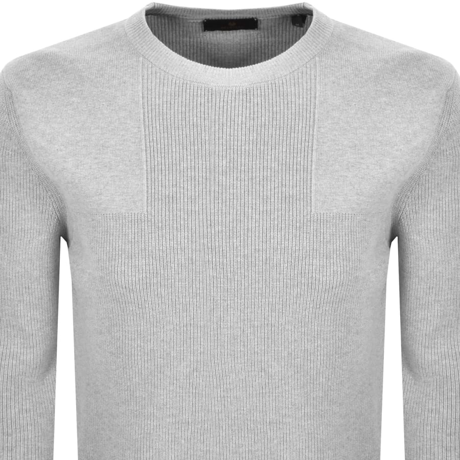 Image number 3 for Belstaff Commander Knit Jumper Grey