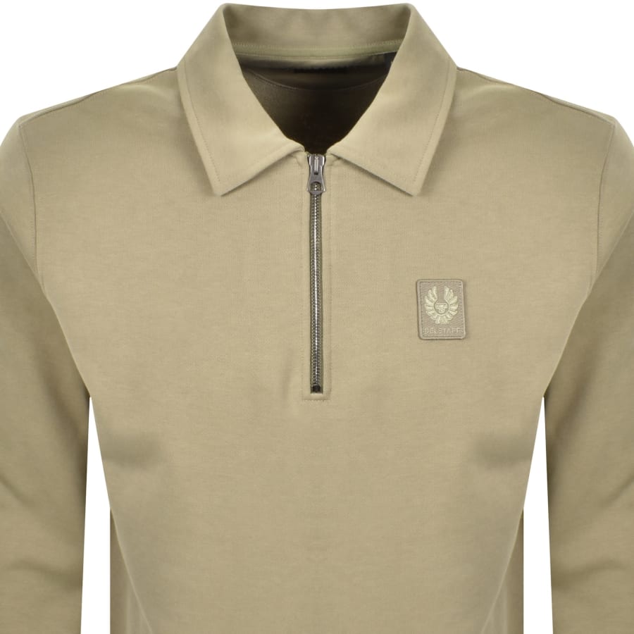 Image number 2 for Belstaff Curator Collared Sweatshirt Green