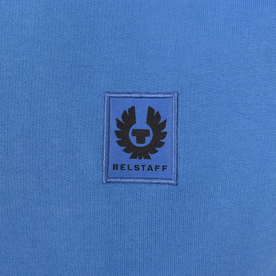 Image number 3 for Belstaff Logo Pullover Hoodie Marine Blue