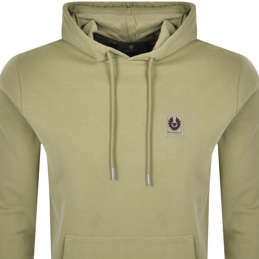 Image number 2 for Belstaff Logo Pullover Hoodie Fatigue Green