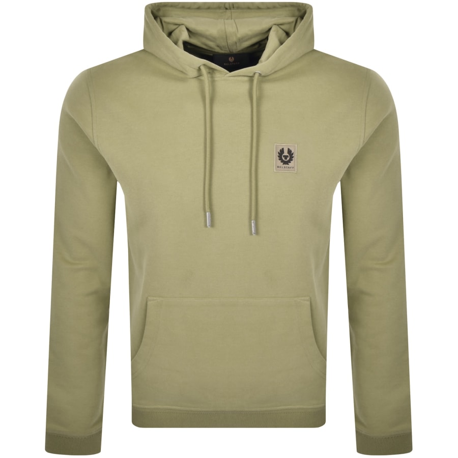 Image number 1 for Belstaff Logo Pullover Hoodie Fatigue Green