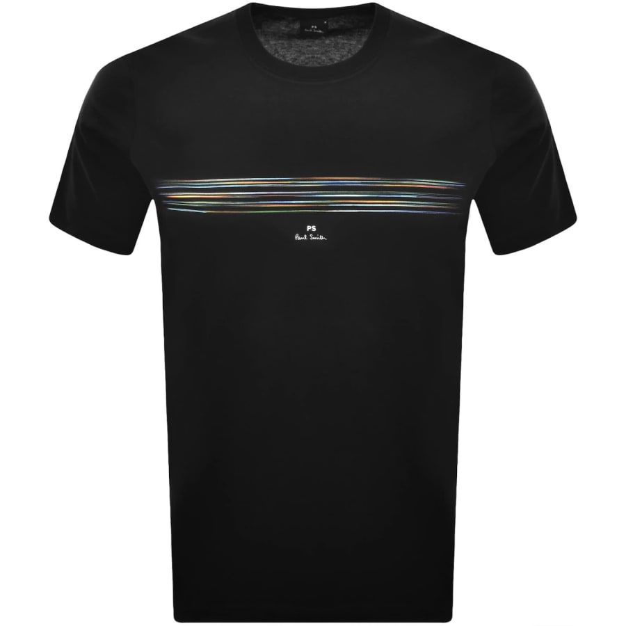 Image number 1 for Paul Smith Stripe Logo T Shirt Black