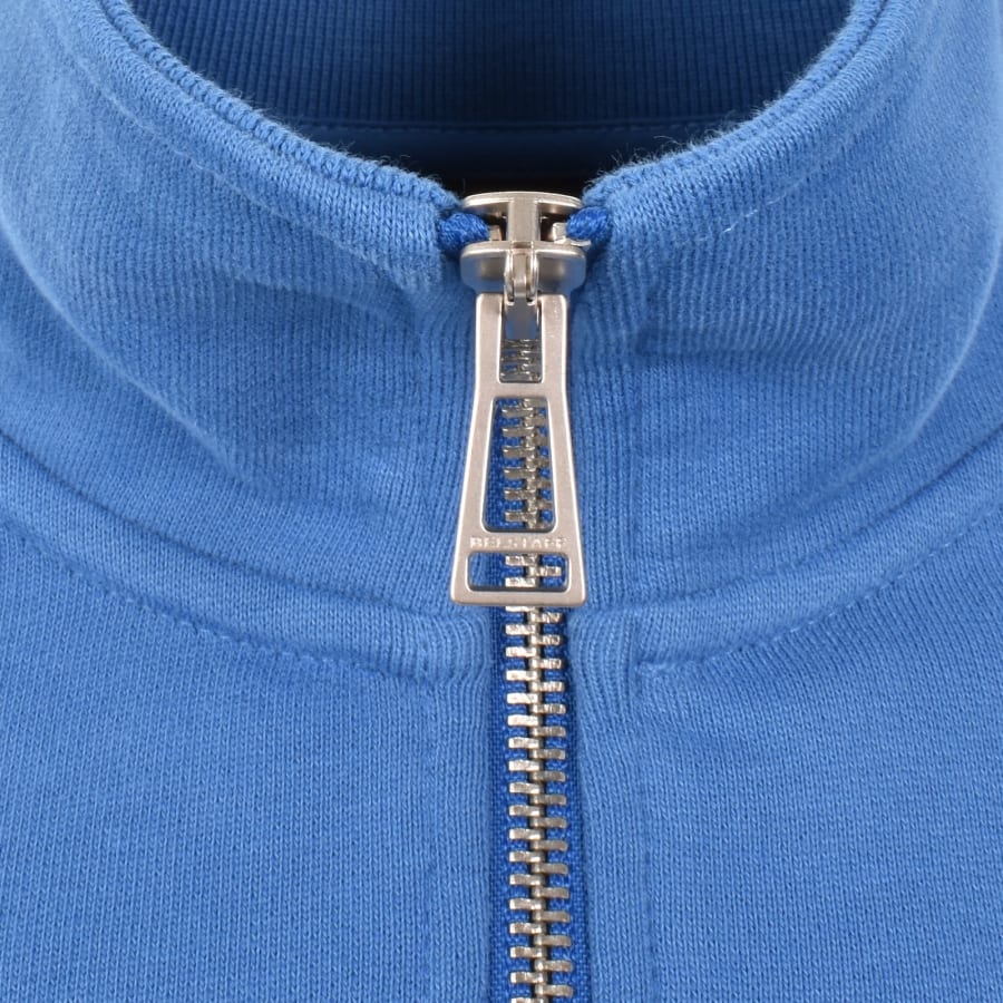 Image number 4 for Belstaff Quarter Zip Sweatshirt Marine Blue