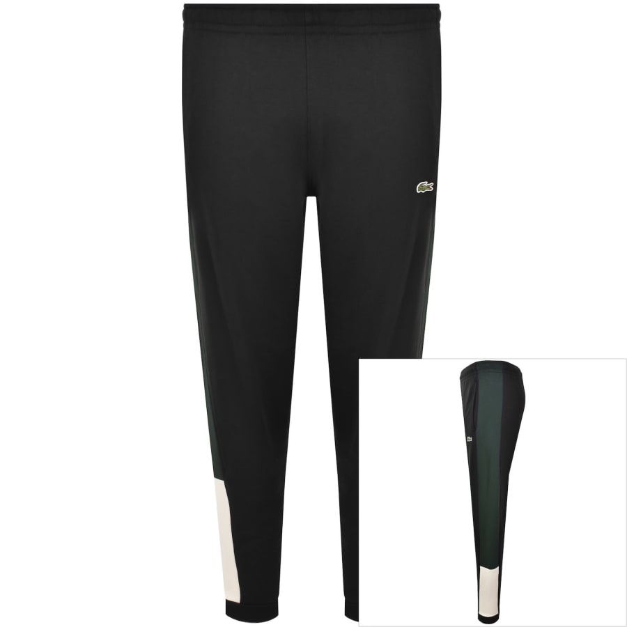 Image number 1 for Lacoste Colour Block Joggers Black