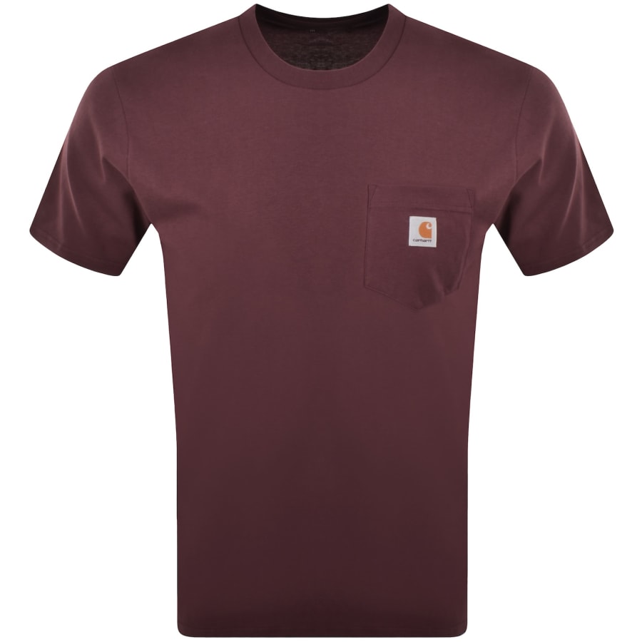 Image number 1 for Carhartt WIP Pocket T Shirt Burgundy
