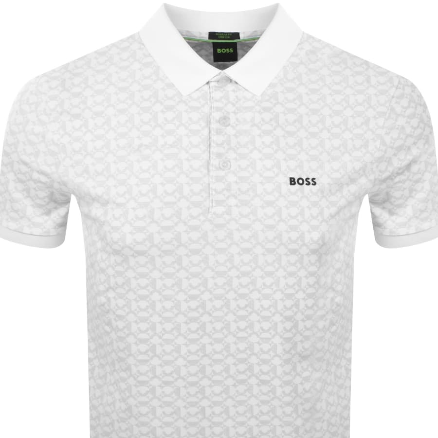 Image number 2 for BOSS Paddy Striped Polo T Shirt White