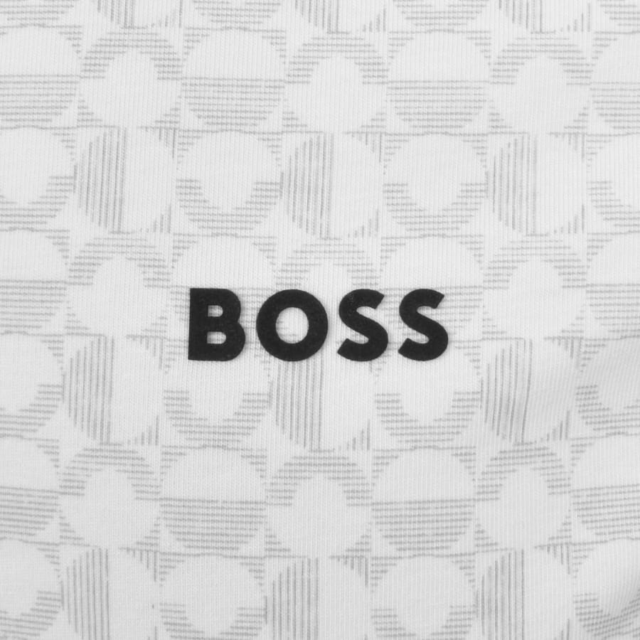 Image number 3 for BOSS Paddy Striped Polo T Shirt White