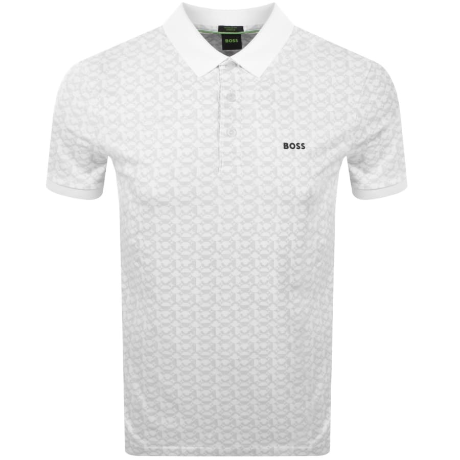 Image number 1 for BOSS Paddy Striped Polo T Shirt White
