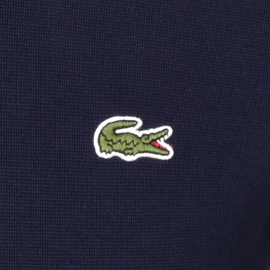 Image number 3 for Lacoste Crew Neck Knit Jumper Navy