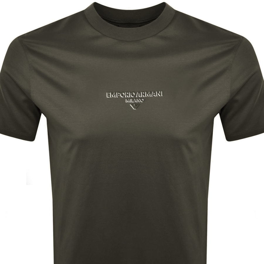 Image number 2 for Emporio Armani Logo T Shirt Green