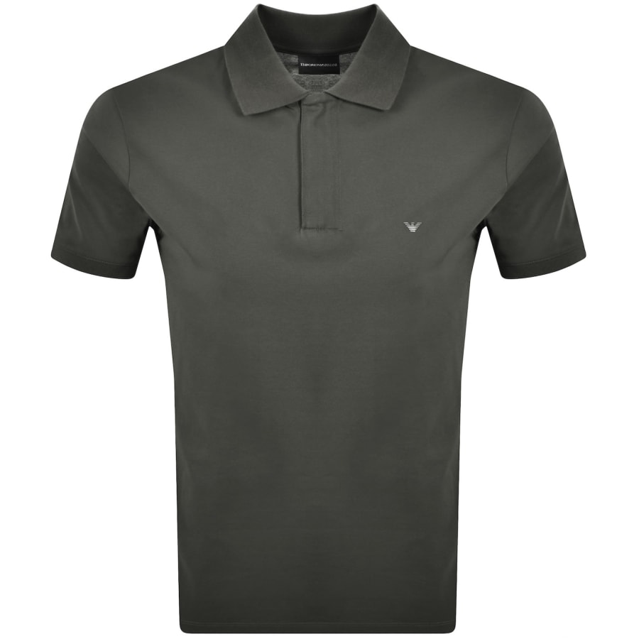 Image number 1 for Emporio Armani Logo Collar Polo Grey