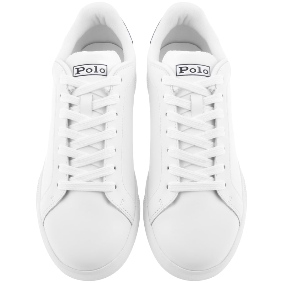 Image number 3 for Ralph Lauren Heritage Court Trainers White