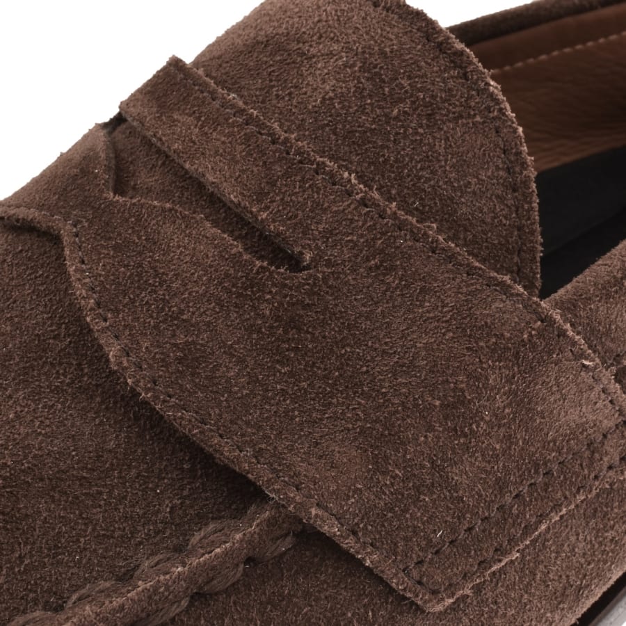 Image number 4 for Ralph Lauren Alston Penny Loafers Brown