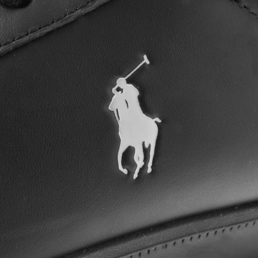 Image number 4 for Ralph Lauren Heritage Court Trainers Black