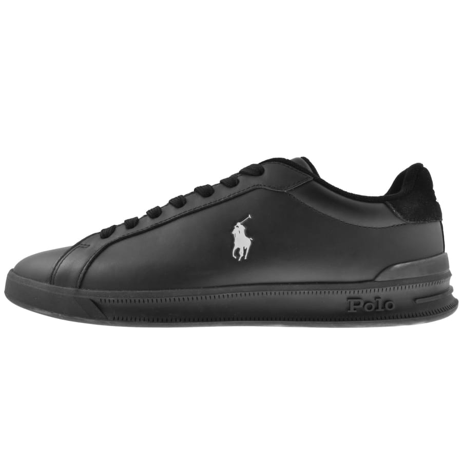 Image number 1 for Ralph Lauren Heritage Court Trainers Black