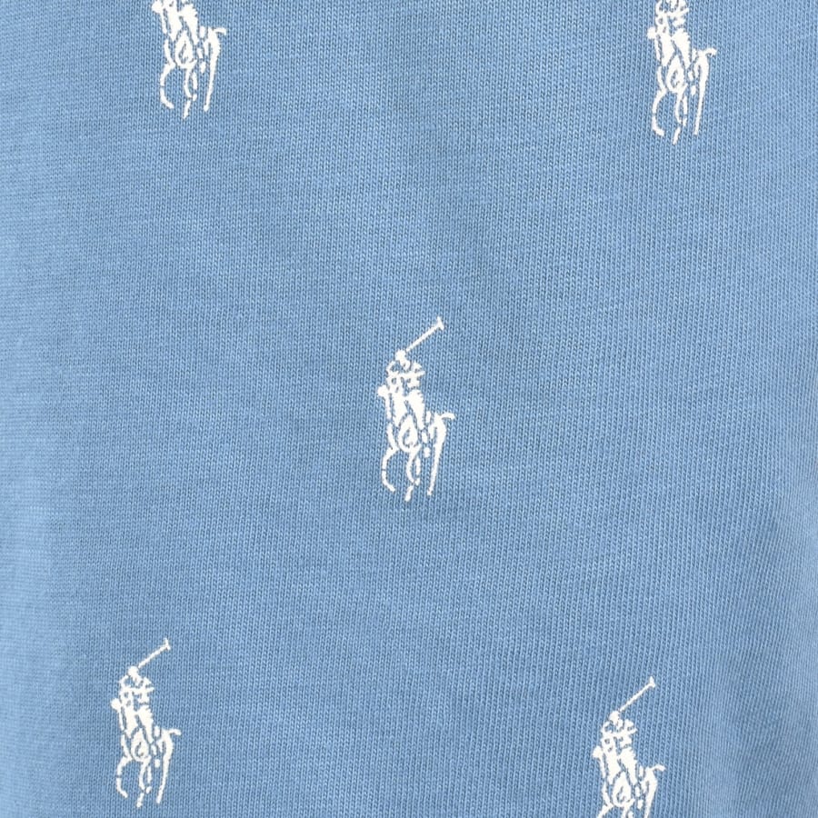 Image number 3 for Ralph Lauren Patterned Lounge Shorts Blue