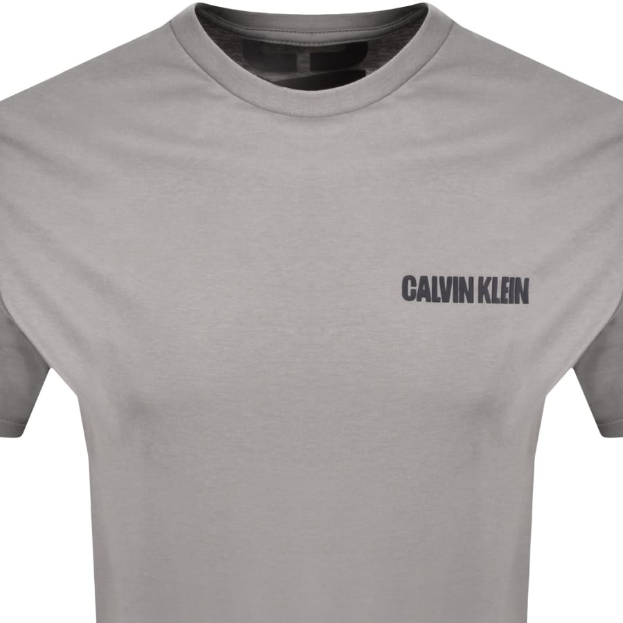 Image number 3 for Calvin Klein Jeans Word Stretch T Shirt Grey